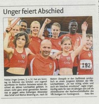 Unger feiert Abschied STN